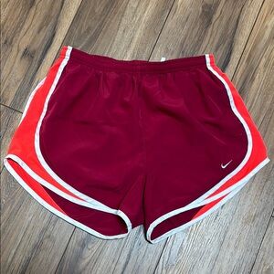 Nike Maroon and Orange Athletic Shorts Lightweight Performance